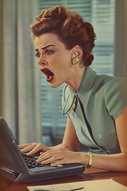 A young female professional, proofreading a thank-you email on her laptop. She’s in a clean, organized workspace, reflecting the professionalism in her approach.