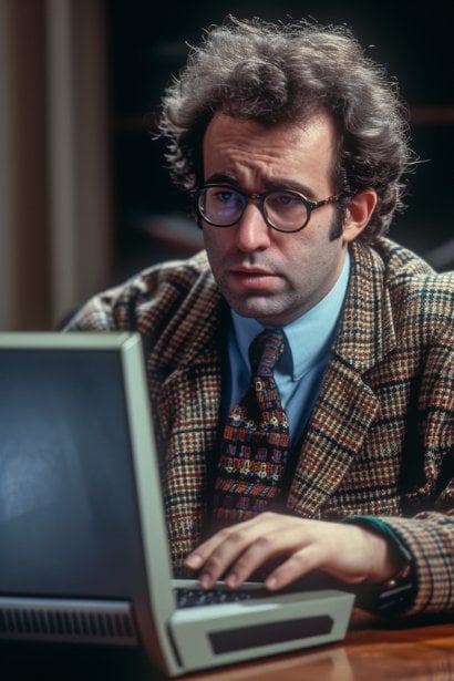A male professional, looking relieved and attentive, pressing the 'send' button on his laptop to dispatch a rescheduling email. His expression shows a mix of responsibility and anticipation, capturing the moment of sending the carefully crafted email.