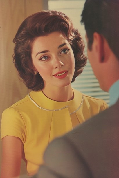 A female professional, looking sincere and respectful, having a face-to-face meeting with her supervisor (shown in profile to emphasize the employee). She's expressing gratitude, symbolizing a positive resignation conversation.