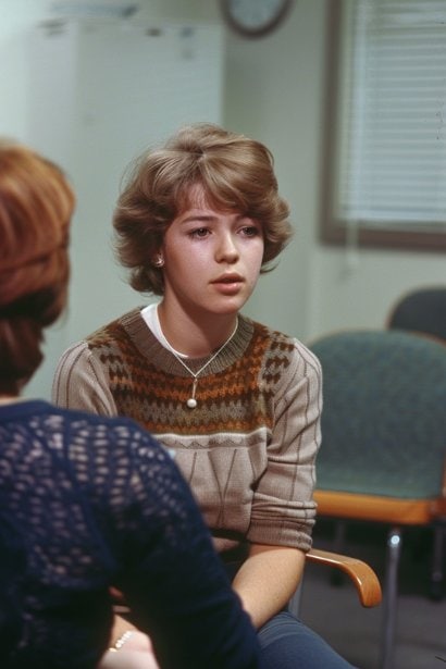 A small group session where a young female professional is practicing her interview responses with a peer mentor, who is acting as the interviewer. Both are seated in a comfortable, informal setting, with the mentee looking focused as she articulates her answers, showcasing the importance of rehearsing for behavioral and skill-based questions.